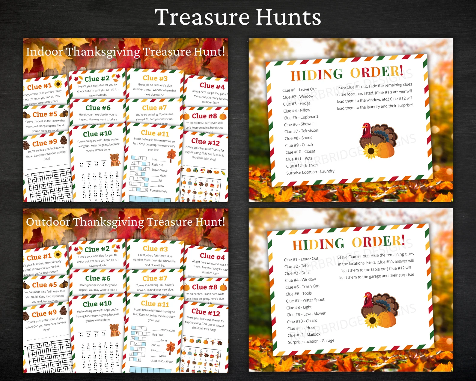 Thanksgiving Mega Game Bundle | Printable Thanksgiving Games For Kids and Adults | Party Games and Activities | Family and Classroom Games - Image 6
