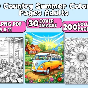Summer Coloring Pages for Adults: Beach, Flowers, Tropical