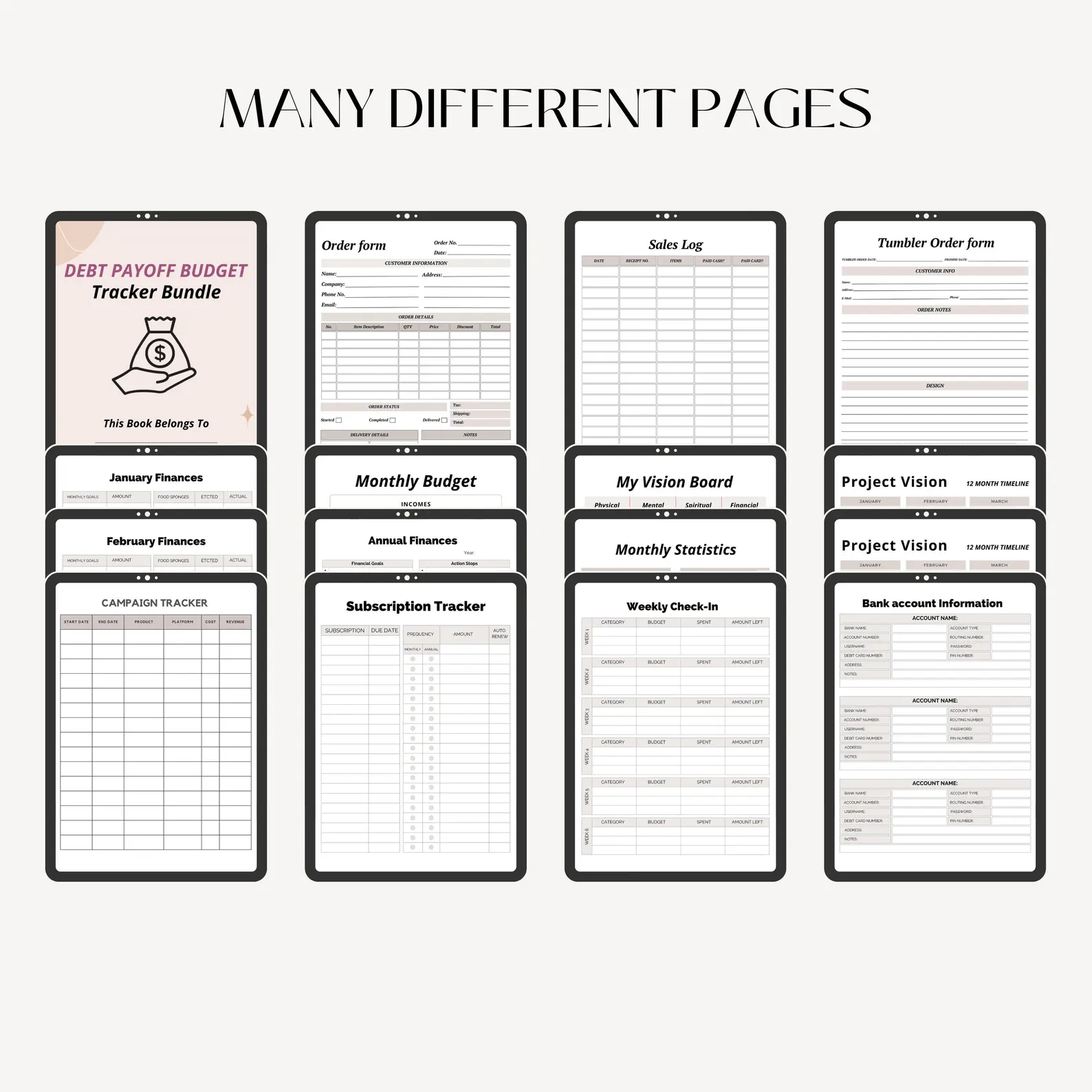 Debt Payoff Budget Tracker Bundle: Editable Canva Planner - Image 5