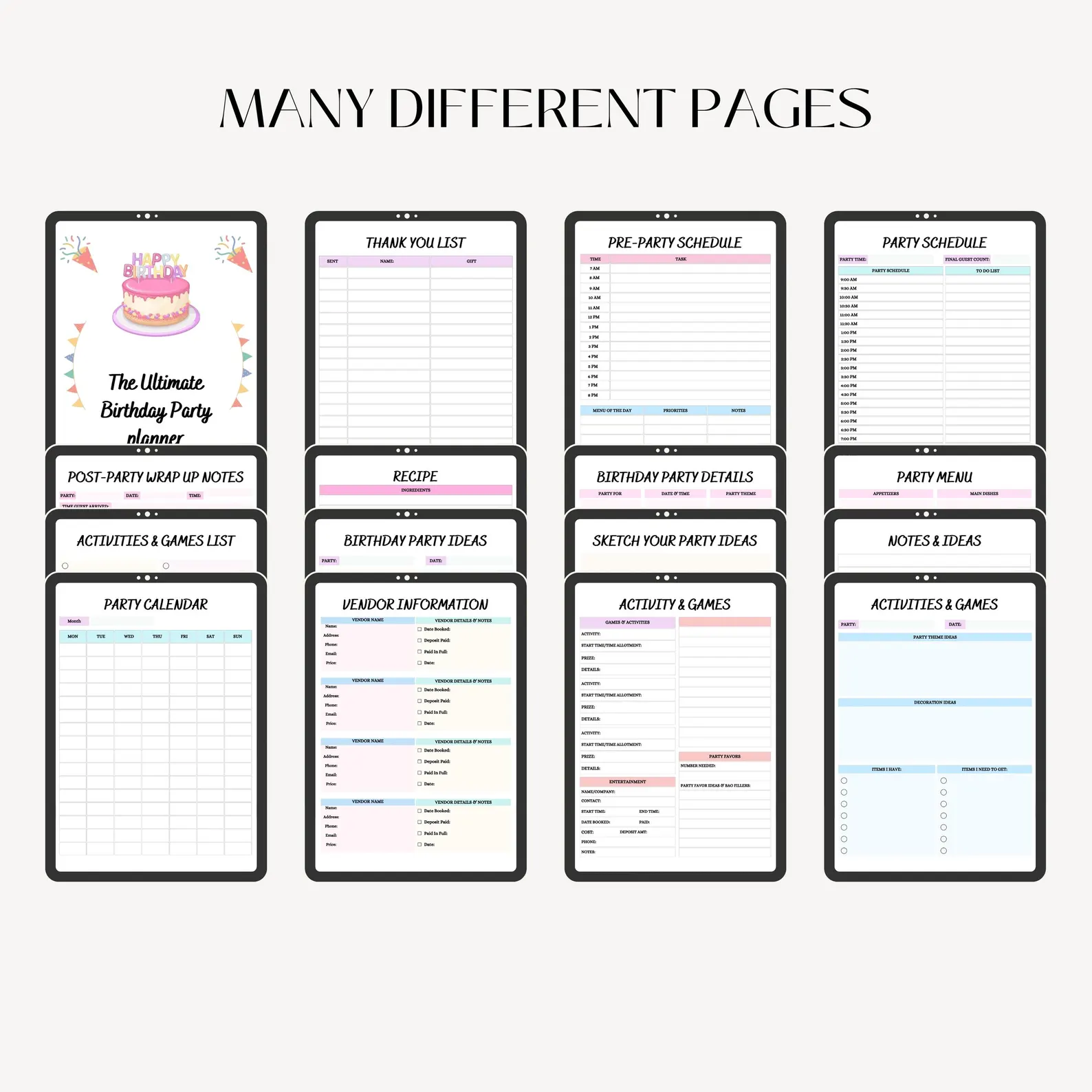 Editable Birthday Party Planner 31-Page Canva Template - Image 4