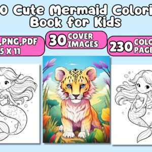 Jungle Animal Coloring Pages for Kids: 230 Printable Safari Designs