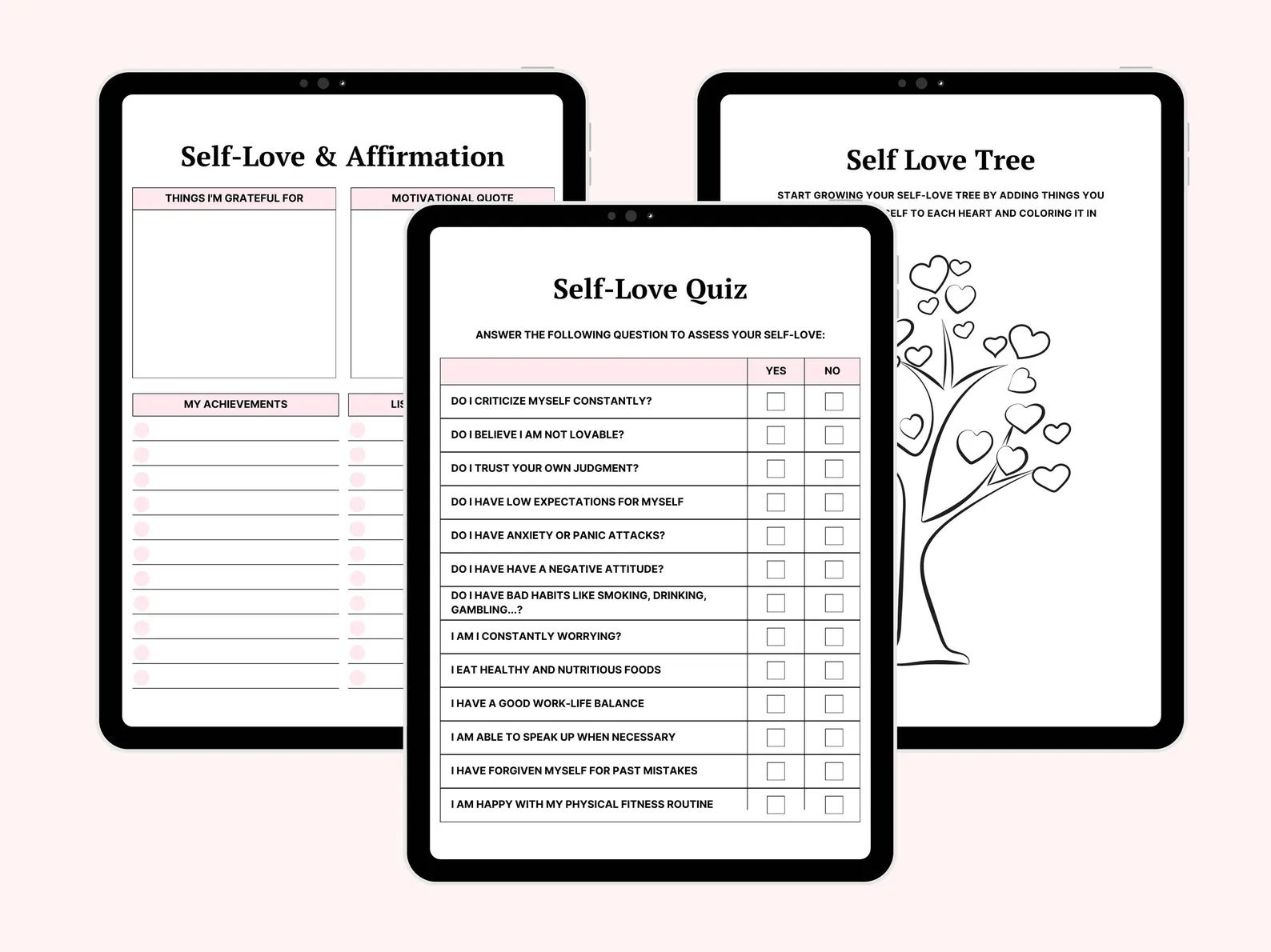 Self Love Journal, Wellness Tracker, 50 Page Planner - Image 2