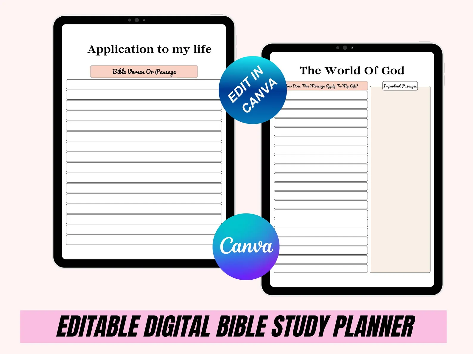 Prayer Journal Bundle: Bible Study, Gratitude Prompts (Canva Template & Printable PDF) - Image 4