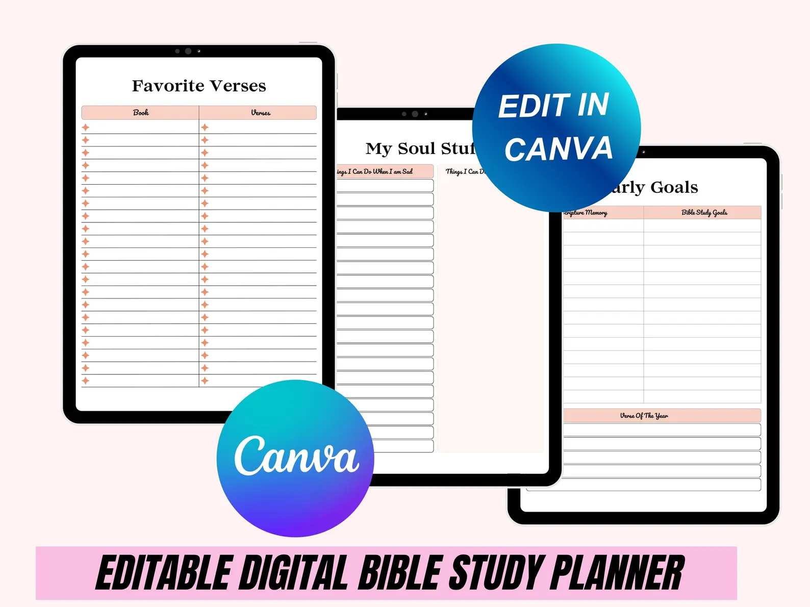 Prayer Journal Bundle: Bible Study, Gratitude Prompts (Canva Template & Printable PDF) - Image 5