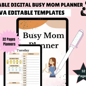 Busy Mom Planner Canva Template: Printable Life Organizer