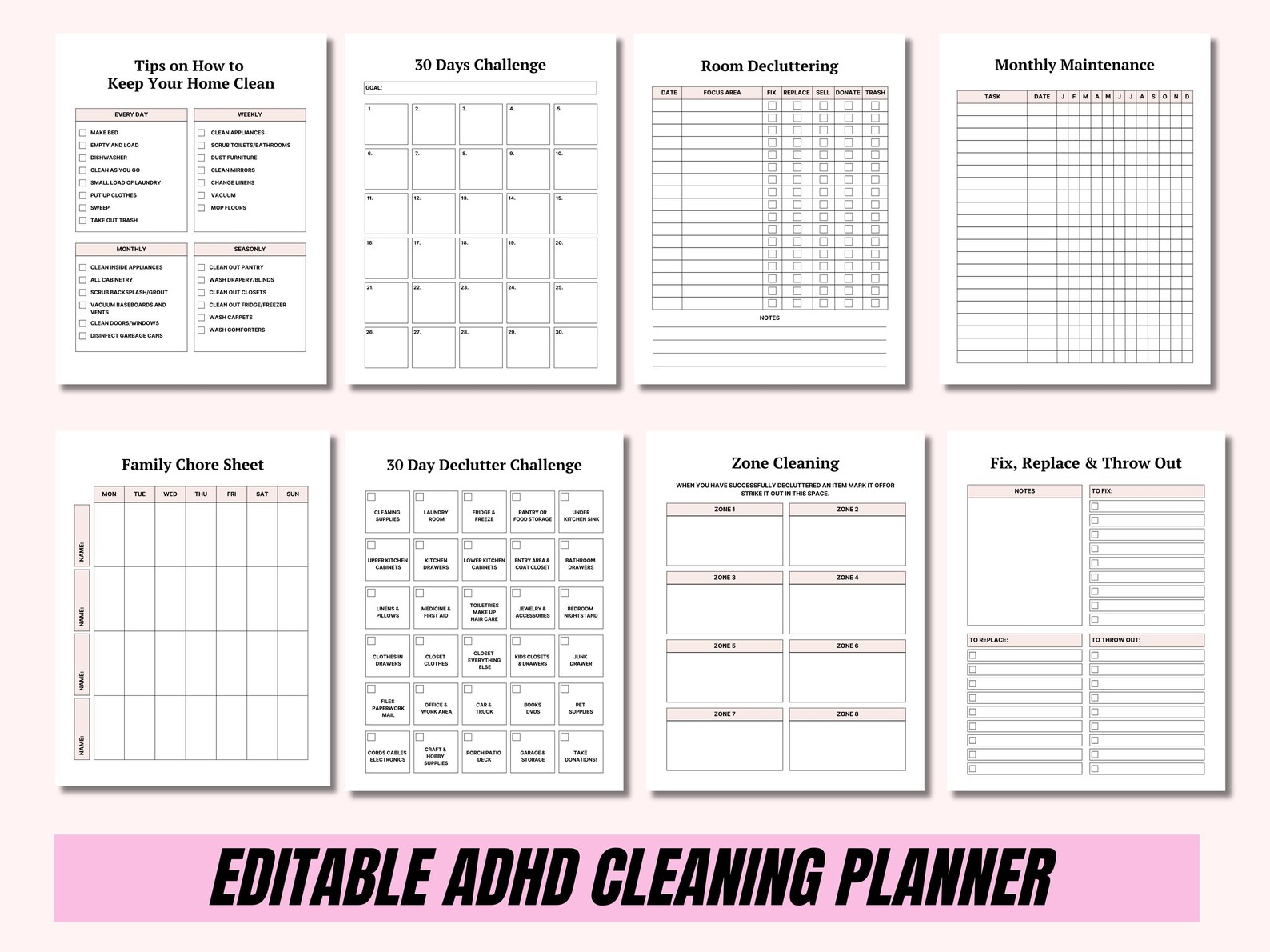 Editable Digital Emotional Regulation Bundle: 25 Printable Worksheets, Activities & Tools for Self-Care (Digital Download) - Image 7