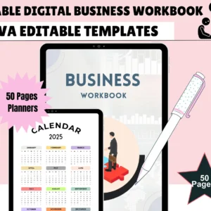 2025 Business Workbook Canva Template – Digital Planner