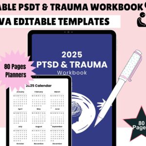2025 PTSD & Trauma Therapy Journal: Anxiety, Anger Management Workbook