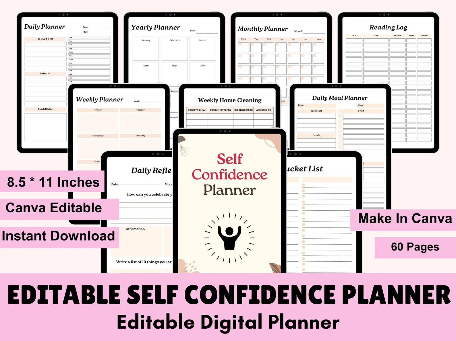 Self Confidence Planner: Self-Esteem Workbook & Journal - Image 5