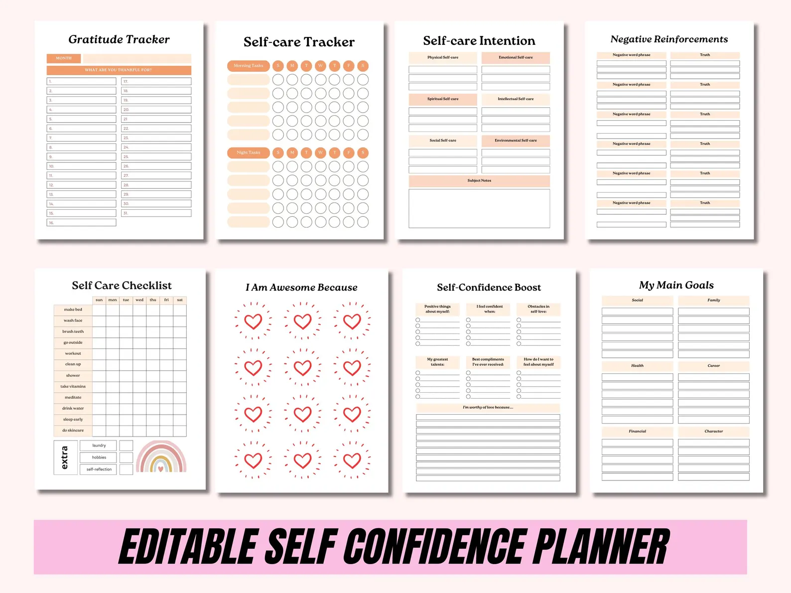 Self Confidence Planner: Self-Esteem Workbook & Journal - Image 7