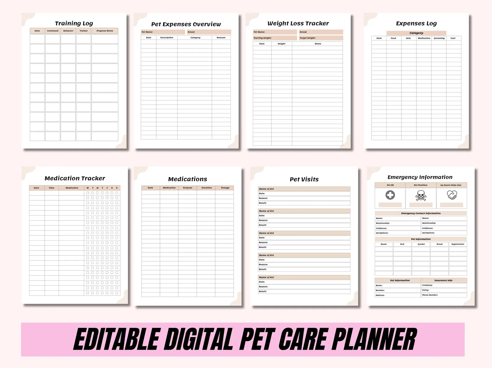 Pet Care Planner, Pet Health Record, Pet Medical Planner - Image 4