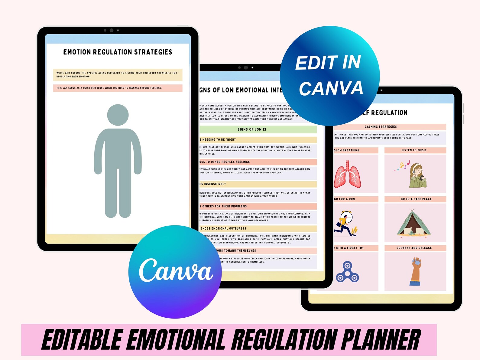 Emotional Regulation Bundle: 25 Printable Worksheets, Activities & Tools for Self-Care - Image 7