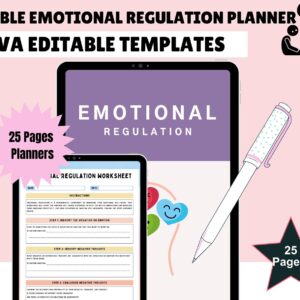 Emotional Regulation Bundle: 25 Printable Worksheets, Activities & Tools for Self-Care