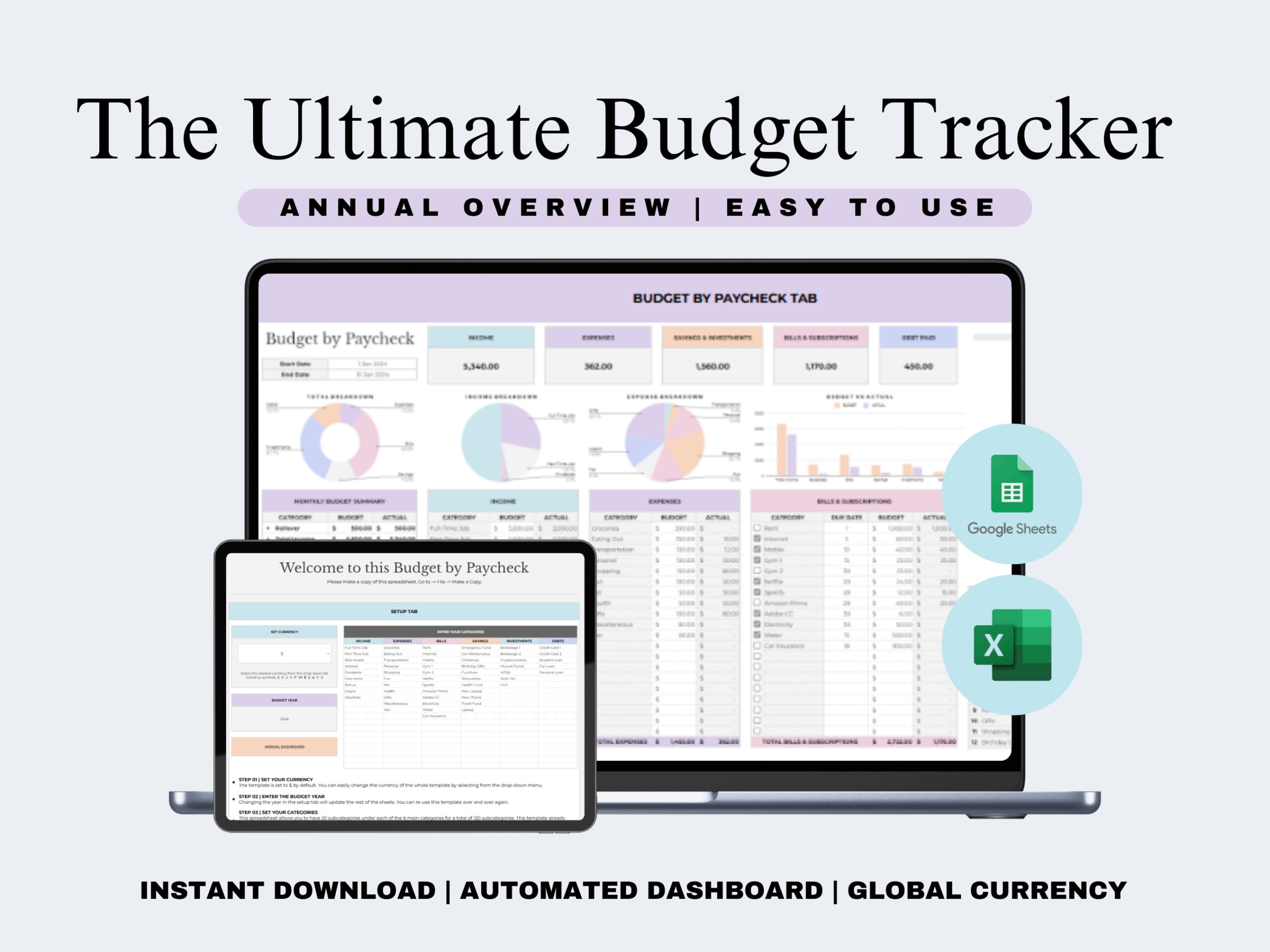 Budget By Paycheck Budget Tracker Personal Budgeting Bills And Debt Payment Paycheck Budget Income Tracker Expense Tracker - Image 2
