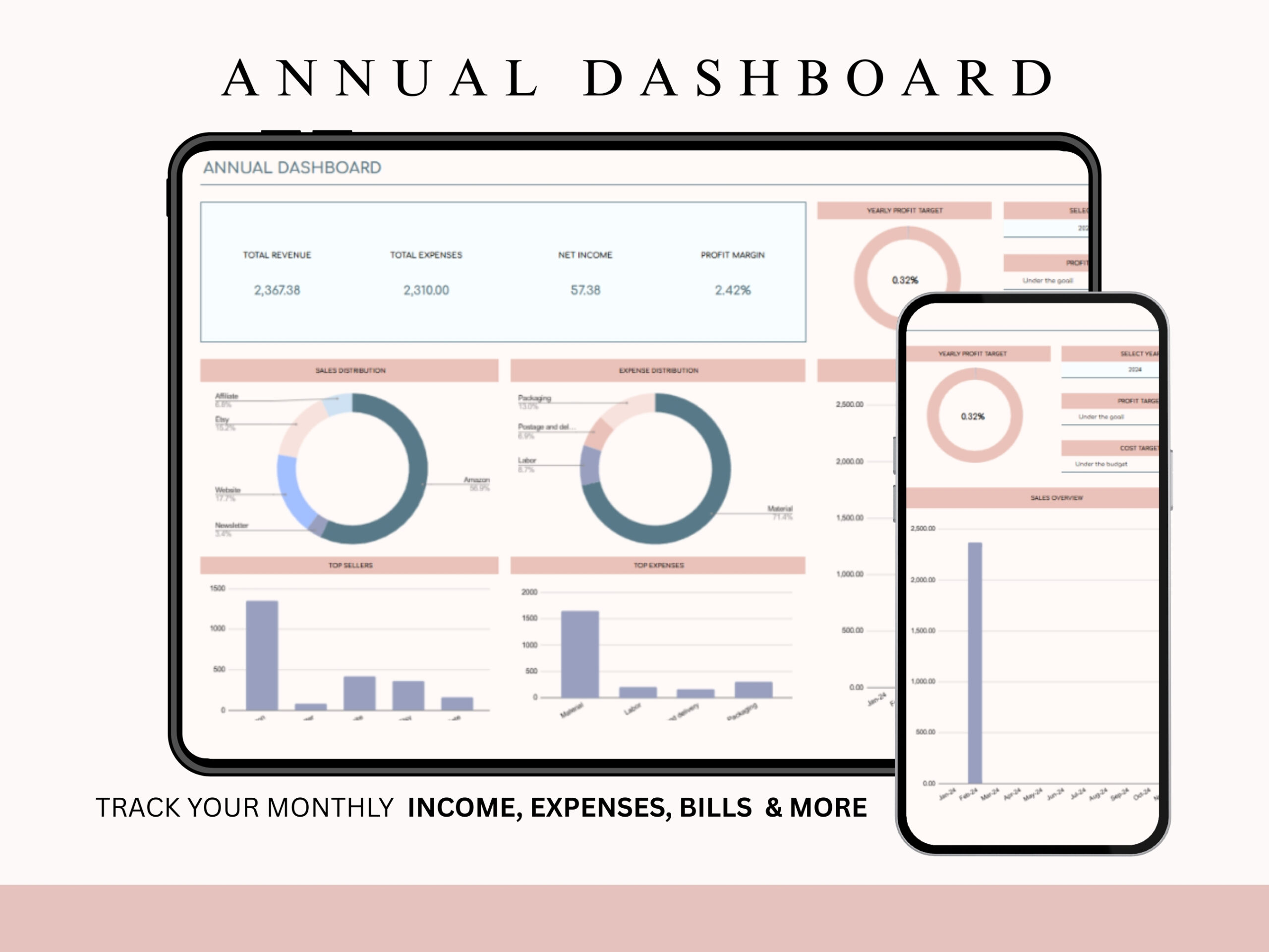Bookkeeping Spreadsheet Automated Bookkeeping Google Sheets Template Small Business Planner Profit Tracker Bookkeeping Template - Image 7