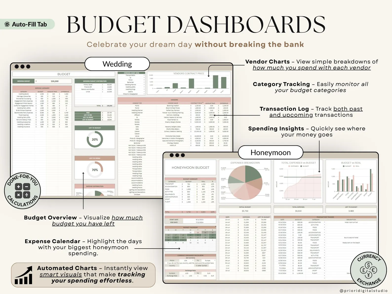 Wedding Planner Spreadsheet Wedding Budget Tracker Wedding Timeline Checklist Guest List Tracker Wedding Itinerary Seating Plan Wedding Gift - Image 3