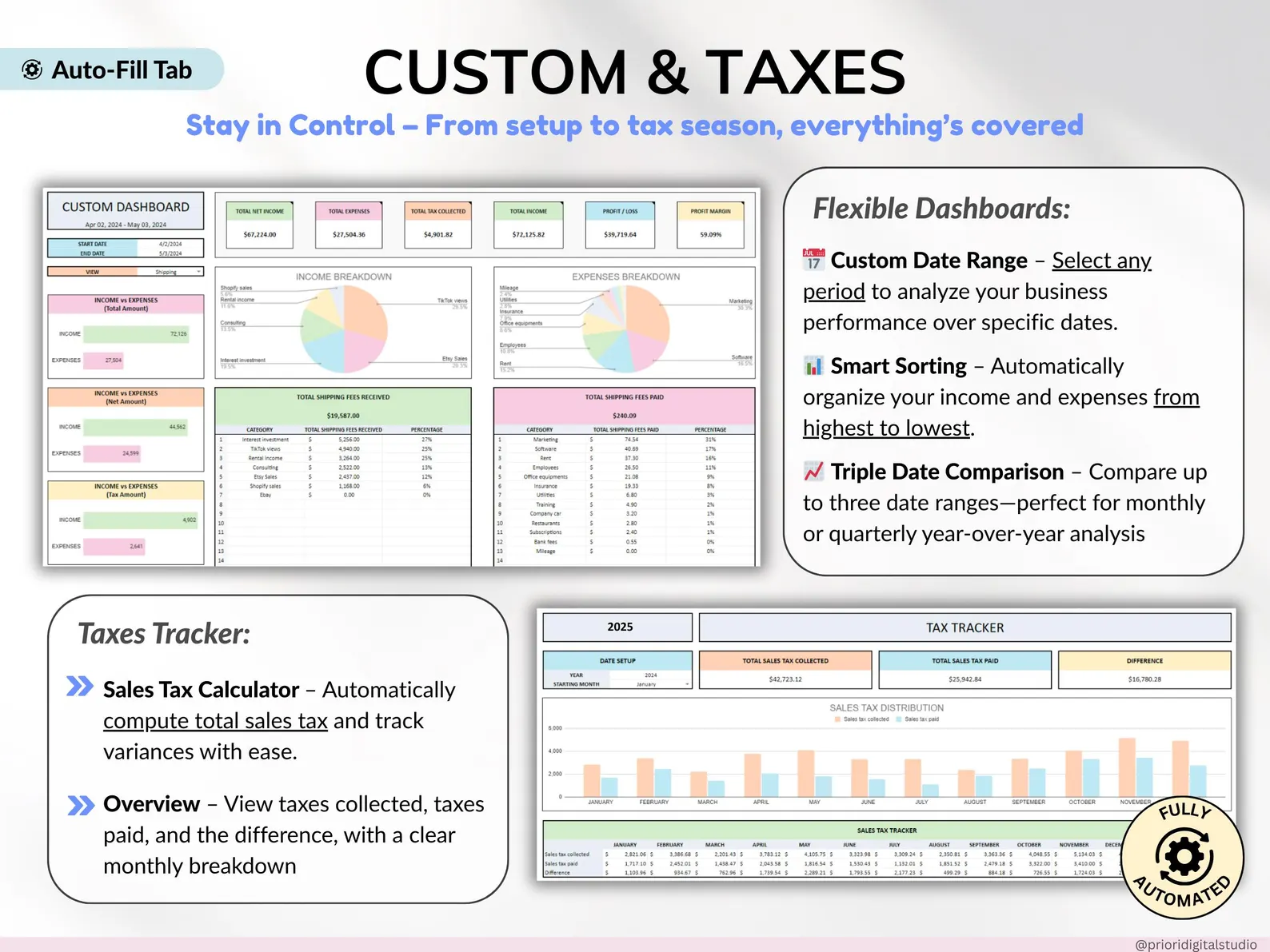Small Business Spreadsheet Service Business Bookkeeping Client Tracker CRM Payroll Tracker Invoice Tracker Order Tracker Google Sheet Excel - Image 3