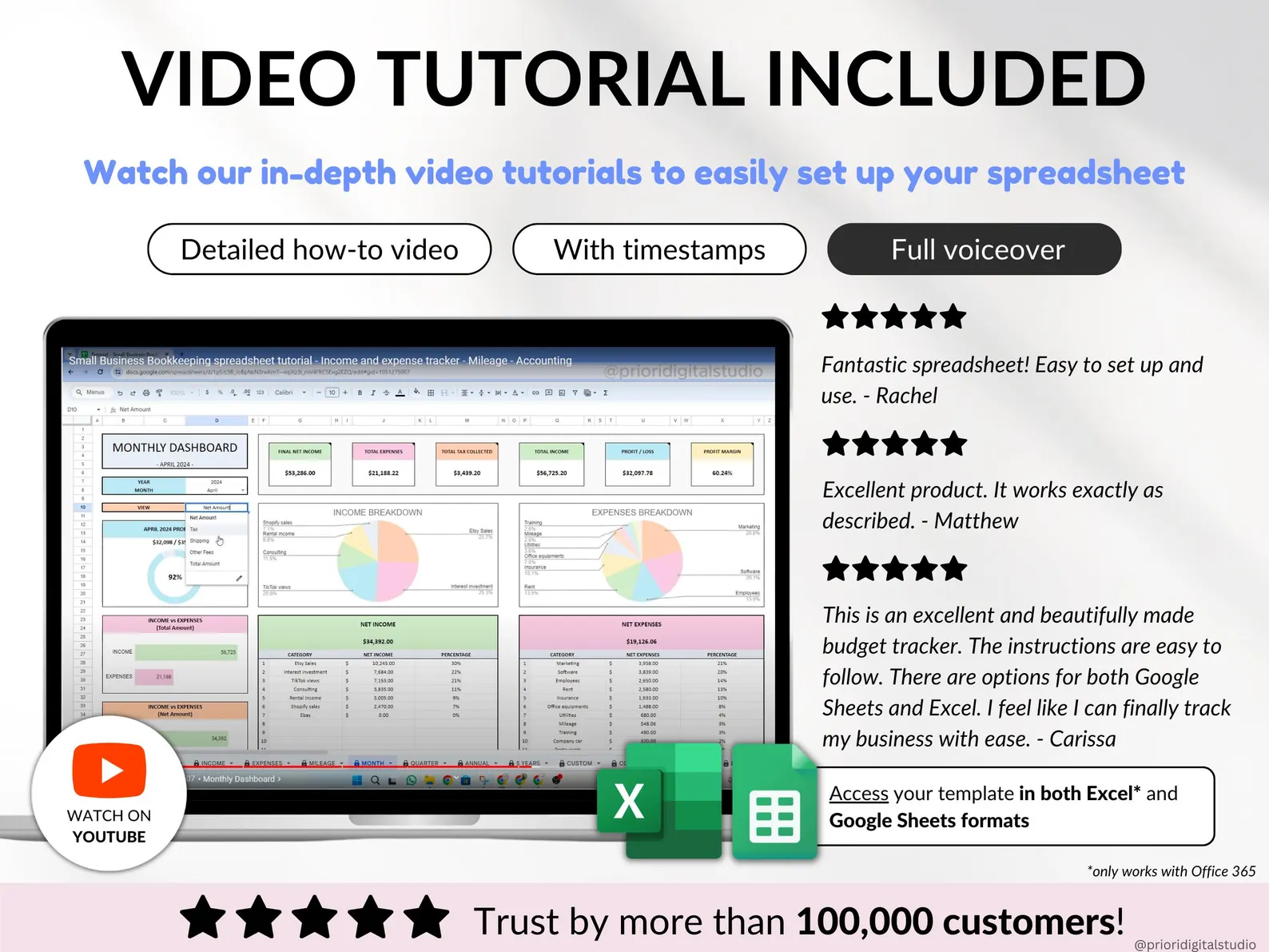 Small Business Spreadsheet Service Business Bookkeeping Client Tracker CRM Payroll Tracker Invoice Tracker Order Tracker Google Sheet Excel - Image 8