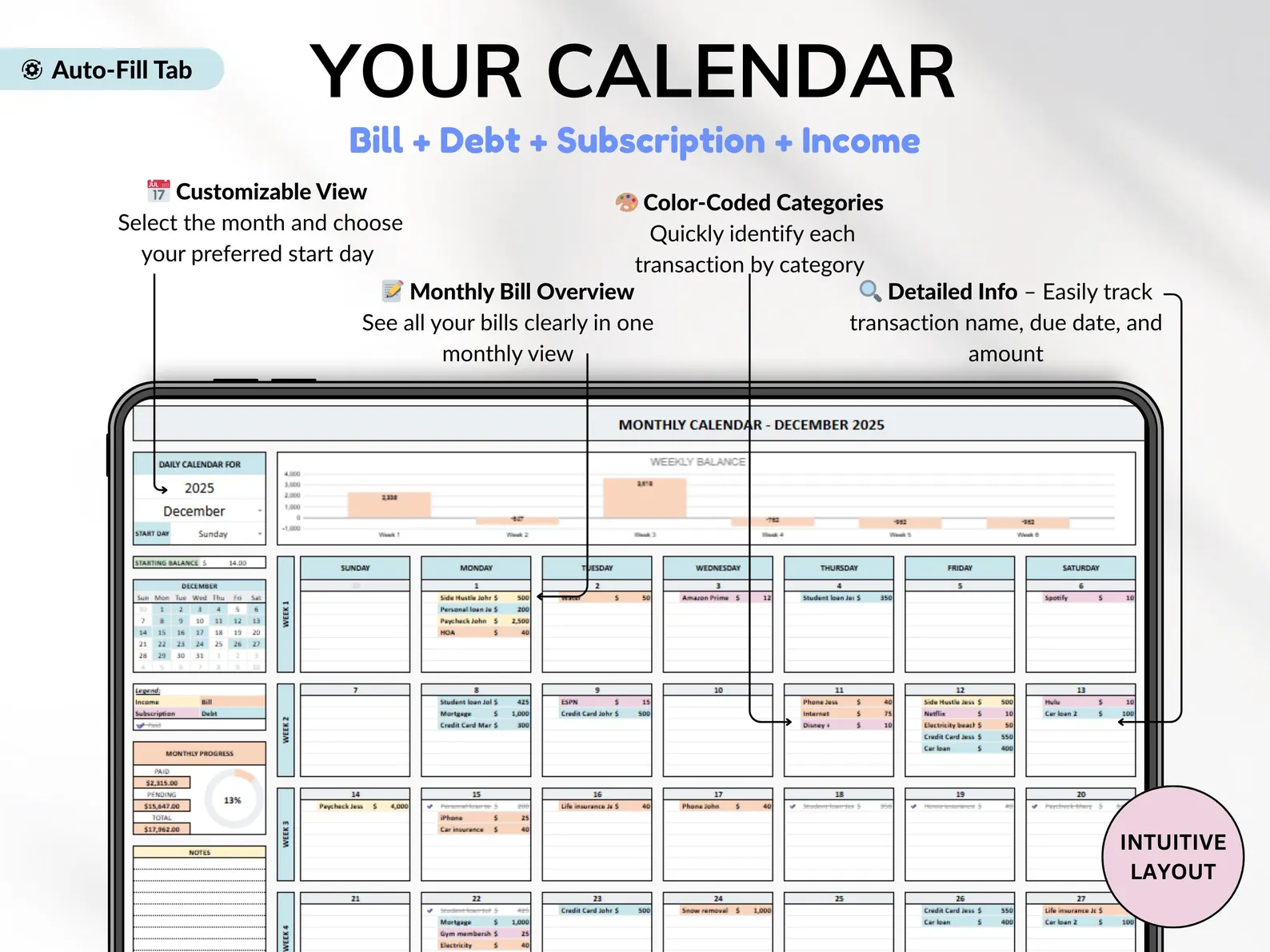 Small Business Spreadsheet Service Business Bookkeeping Client Tracker CRM Payroll Tracker Invoice Tracker Order Tracker Google Sheet Excel - Image 11