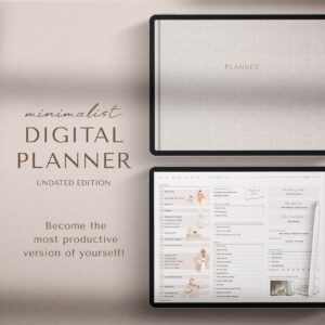 Digital Planner | Minimalist Planner | Undated Planner | Goodnotes Planner | Daily Planner, Weekly Planner, Monthly Planner | iPad Planner