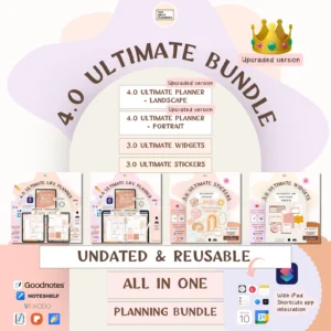 Ultimate Digital Planner Bundle With Stickers GoodNotes, Noteshelf, Samsung Notes