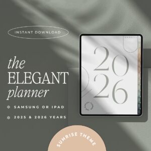 2026 Digital Planner for Goodnotes, Notability, iPad & Samsung Tab | Aesthetic Planner | Minimalist Modern Vertical | Dated
