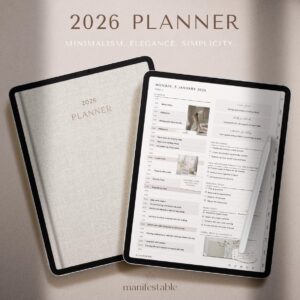 2026 Digital Planner, Minimalist Planner, Goodnotes Planner, iPad Planner 2026, Daily Planner, Weekly Planner, Monthly Planner, 2026 Planner